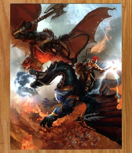 Warhammer Lord Celestan vs Bloodthirster - Video Game Print Ads Poster Art 2016 - Picture 1 of 3