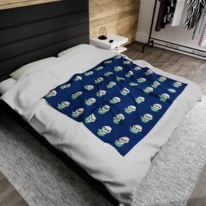 oshawott Velveteen Plush Blanket pokemon, cloth, cover, covering - Picture 1 of 4