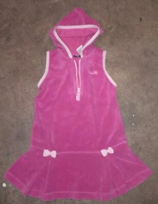 Vestido de natação Izod rosa com capuz terry criança menina tamanho 4T - Imagem 1 de 4