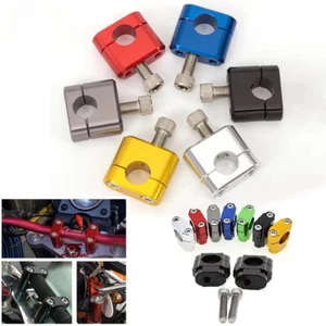 22mm 28mm CNC Moto Universal HandleBar Handle Fat Bar Risers Mount Clamp Adaptor - Picture 1 of 35