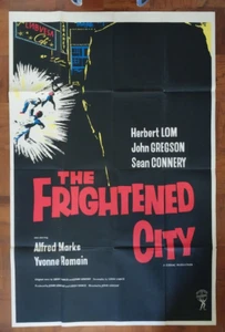 1961 Original "The Frightened City" British Movie Poster 40"x60" Sean Connery - Picture 1 of 12