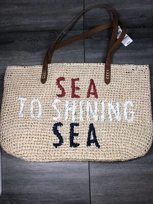Bolso de Mano Grande Inc International Concept Sea To Shining Sea Beach Paja B000326 Foto 1 de 3