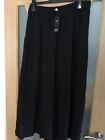 M & S Sz 24 Skirt Maxi Black Tiered With Cotton Lace Trim Elasticated Waist Bnwt