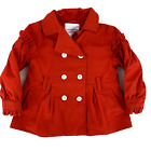 Janie and Jack Red Double Breasted Peplum Jacket Girls Size 12-18 Months