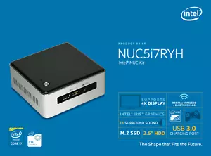 Intel NUC Core i7 3.40GHz 512GB PCIe SSD 8GB RAM NUC5i7RYH Mini Desktop Win10 PC - Picture 1 of 7