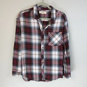 THREAD AND SUPPLY Plaid Flannel Button Down Shirt Size S - Picture 1 of 8