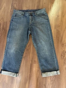 Talbots Boyfriend Jeans Größe 16 weites Bein 33 Länge Neu ohne Etikett - Bild 1 von 6