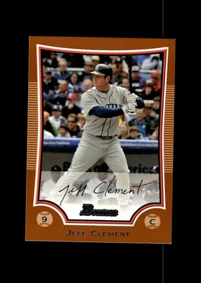 2009 Bowman Orange #157 Jeff Clement Seattle Mariners #/250 - Image 1 of 2