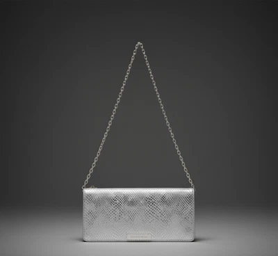 Antonio Melani Leather Snakeskin Embossed Chain Handbag Clutch Wallet Organizer - Image 1 of 4