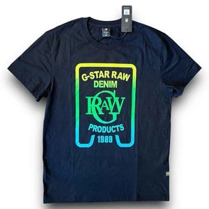 G-Star Raw Denim - Brand Graphic Tee - Men’s Size Medium - Black - Picture 1 of 13