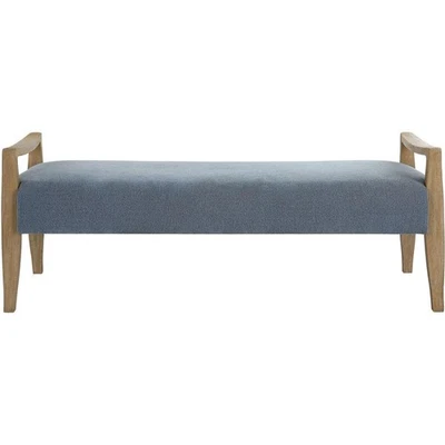 Banco Uttermost 23829 Luz de Día Roble Natural y Poliéster Azul Cielo Foto 1 de 4