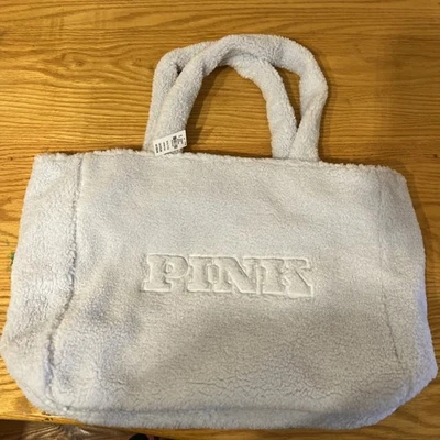 Bolso de peluche de felpa ROSA azul bebé  Foto 1 de 4