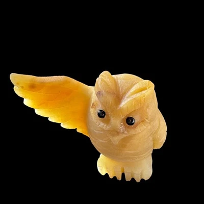 Escultura de búho tallada a mano cristal amazonita natural sabiduría intuición garganta cha Foto 1 de 4