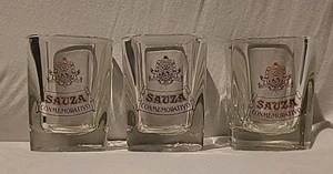 SAUZA CONMEMORATIVO schweres quadratisches Schnapsglas Set (3er Set) - Bild 1 von 4