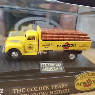 Camión de reparto Ford Pennzoil 1948/1949 Golden Wheel diecast escala 1:87 HO amarillo Foto 1 de 4