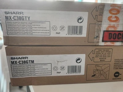 Sharp Magenta & Yellow MX-C38 Toner Cartridges - 38GTY and 38GTM - Image 1 of 2
