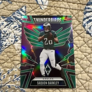 2025 Panini Phoenix Green Thunderbirds Color Match Saquon Barkley /99 Eagles 🦅  - Bild 1 von 4