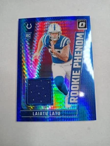 LAIATU LATU 2024 DONRUSS OPTIC ROOKIE FENOM PARCHE AZUL HYPER RC - Imagen 1 de 2