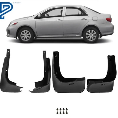 Conjunto completo de protetores contra respingos dianteiro traseiro para Toyota Corolla 2009-2013 para-lamas 4 peças - Imagem 1 de 4