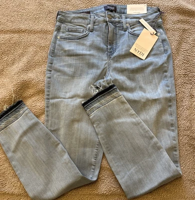 NYDJ Ami Skinny Jeans Lucian Faded Blue Wash Lift & Tuck Sure Stretch Size 6 New - Image 1 of 4