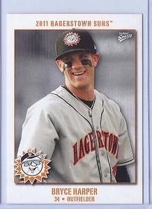BRYCE HARPER 2011 MULTI AD "HAGERSTOWN SUNS" PRO DEBUT ROOKIE CARD! Smiling. - Picture 1 of 2