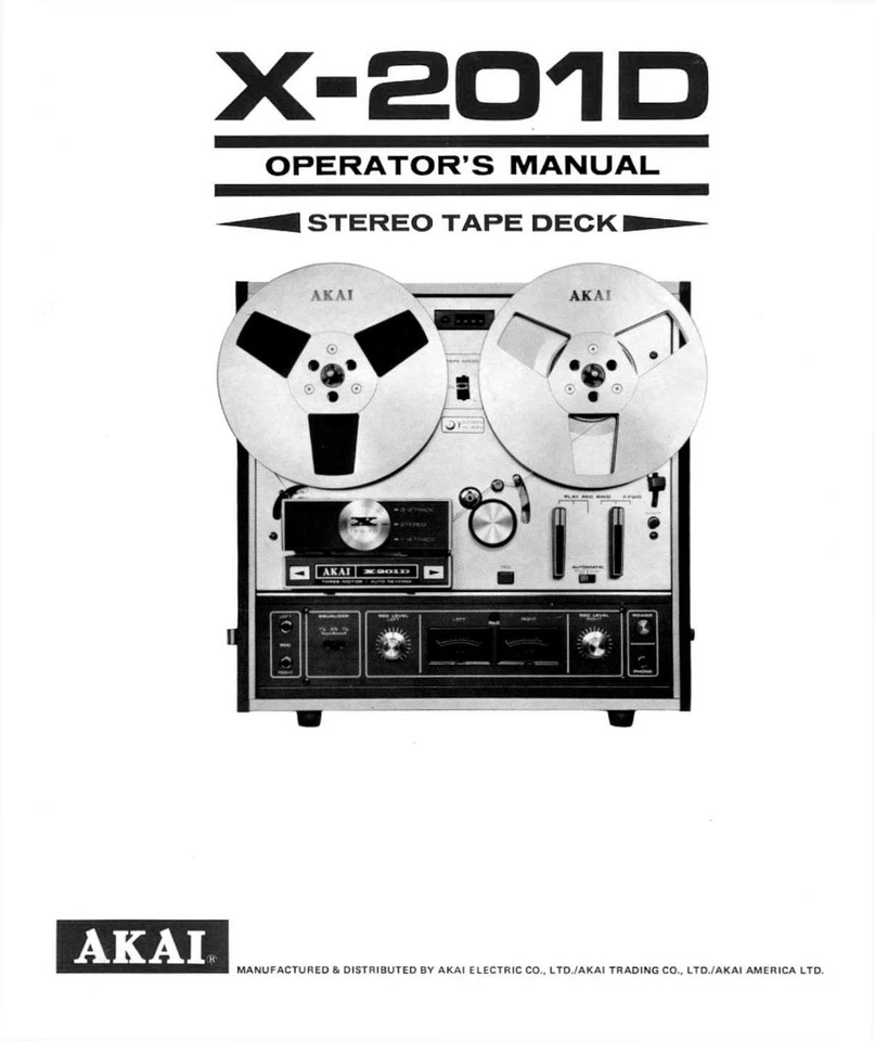 Manuale di istruzioni Operating Instructions per Akai X-201 D