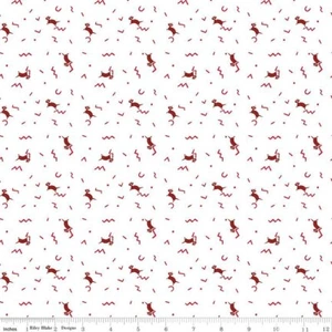 Clearance #028 - RBD ~ Red Hot - C11676 - White - 100% Cotton - per half yard - Picture 1 of 2