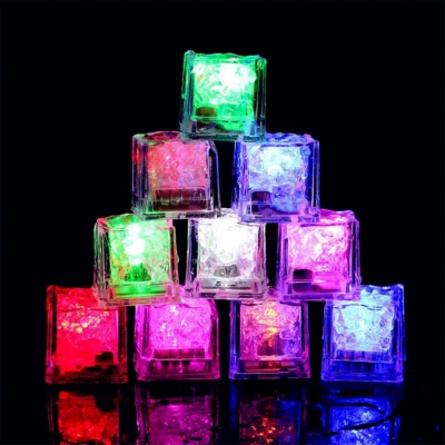 ICE FLASH ICE CUBES LEDS light 12 - 576 pack 6 colors for drinks/parties free shipping
