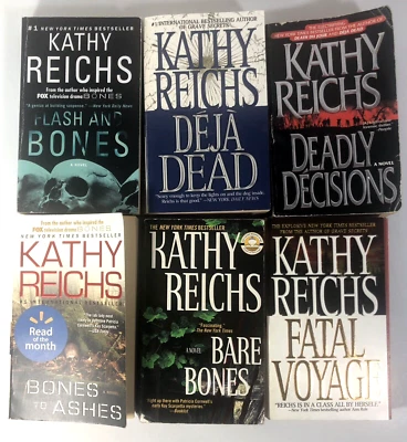 6 X Kathy Reichs Bones Lot Crime Mystery Thriller Murder PB Books Dr Brennan - Image 1 of 4