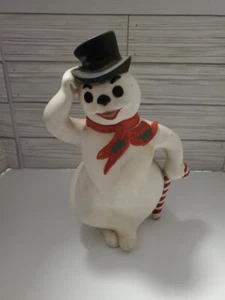 Vintage Atlantic Form Keramik handbemalt frostig Schneemann gezuckert 11" datiert 1975 - Bild 1 von 5