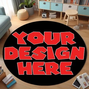 Custom Round Rug, Round Rug, Personalized Rug, Custom Circle Carpet, Custom Your - Picture 1 of 8