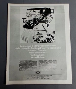 PUB PUBLICITE ANCIENNE ADVERT CLIPPING 300817 / MOTEUR A COMPRESSION ELEVEE AUDI - Picture 1 of 1