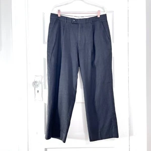 Balenciaga Pants Women 34x26 Grey Wool Cashmere Trouser Baggy Ankle High Rise - Picture 1 of 13