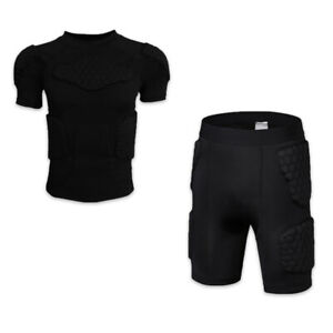Men Basketball Training Sports Shorts EVA Anti-Collision Compression Shirt Top
