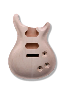 Mahogany Guitar Body Maple Cap Set In Solid Guitar Body curved top HH Pickup - Picture 1 of 5