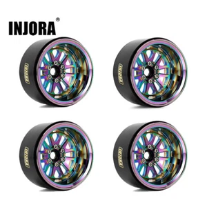 INJORA 2.2 Beadlock Felge 10mm Offset Messing Aluminium Rad für 1/10 RC Crawler - Picture 1 of 9