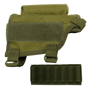 Shooters Gate Rifle Buttstock Cheek Rest with Shell Carrier - ODG - Picture 1 of 4