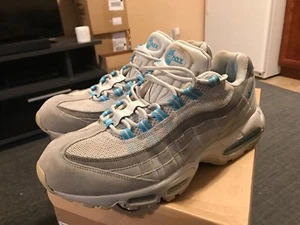 Men’s Nike Air Max 95 Size 13 Chlorine Blue Grey Coral Used 609048-038 2010 - Picture 1 of 7