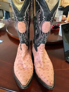 Cuadra Pink Ostrich Boots 9.5 woman and Belt - Picture 1 of 5
