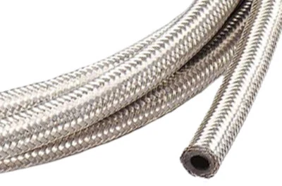 Stainless Steel Braided Hose Oil/Fuel Line I.D. 5/16 inch (8mm), Length = 48 in. Foto 1 de 4