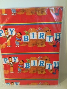 NOS 1970's Vintage Sesame Street Gift Wrap Paper Snuffleupagus Doodlebugs Grover - Picture 1 of 2
