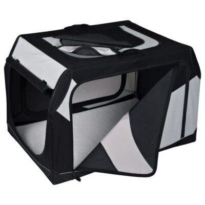 Trixie Transportbox Mobile Kennel Vario schwarz/grau für Hunde, stabil & luftig - Bild 1 von 4