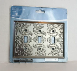 Placa de pared interruptor de palanca de 3 velocidades Brainerd Fairhope - plateada - 0405547 - NUEVO - Imagen 1 de 5
