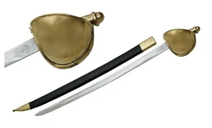 36" Naval Cutlass Sword With Scabbard Stainless Steel Blade - Picture 1 of 3