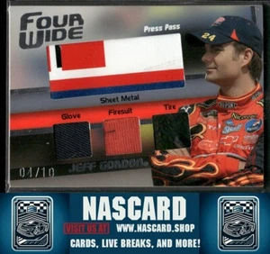 2008 Press Pass Four Wide Race Used Memorabilia Jeff Gordon /10 - Picture 1 of 2