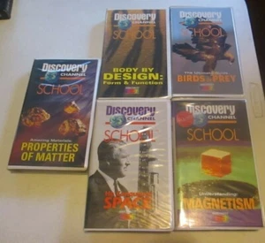 Discovery Channel School VHS Video Tapes 5 Space, Body, Birds, Magnetism jk217 - Imagen 1 de 1