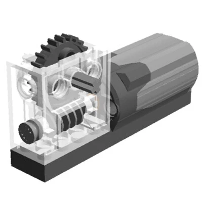 Lego Power Functions M-Motor with Reduction Block (technic,gear,speed,mechanism) - Image 1 of 4