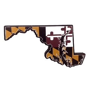 Imán de refrigerador Maryland Flag State Outline NUEVO envío rápido gratuito - Imagen 1 de 4