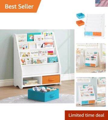 Estantería duradera para niños pequeños con contenedores extraíbles para sala de juegos y guardería Foto 1 de 4