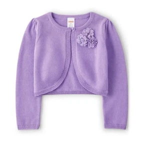 Gymboree Flower Cardigan Sweater Embroidered Purple Spring Easter Girls Sz 3T - Picture 1 of 9